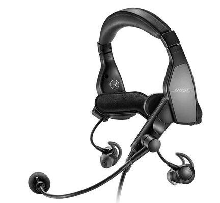 Equipamento de apoio ao solo de aeronaves certificado pela FAA TSO Bose Proflight Series 2 Piolt Headset